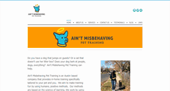 Desktop Screenshot of aintmisbehavingpettraining.com