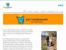 Tablet Screenshot of aintmisbehavingpettraining.com